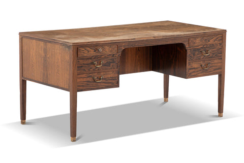 DANISH ROSEWOOD WRITING DESK IN THE MANNER OF OLE WANSCHER