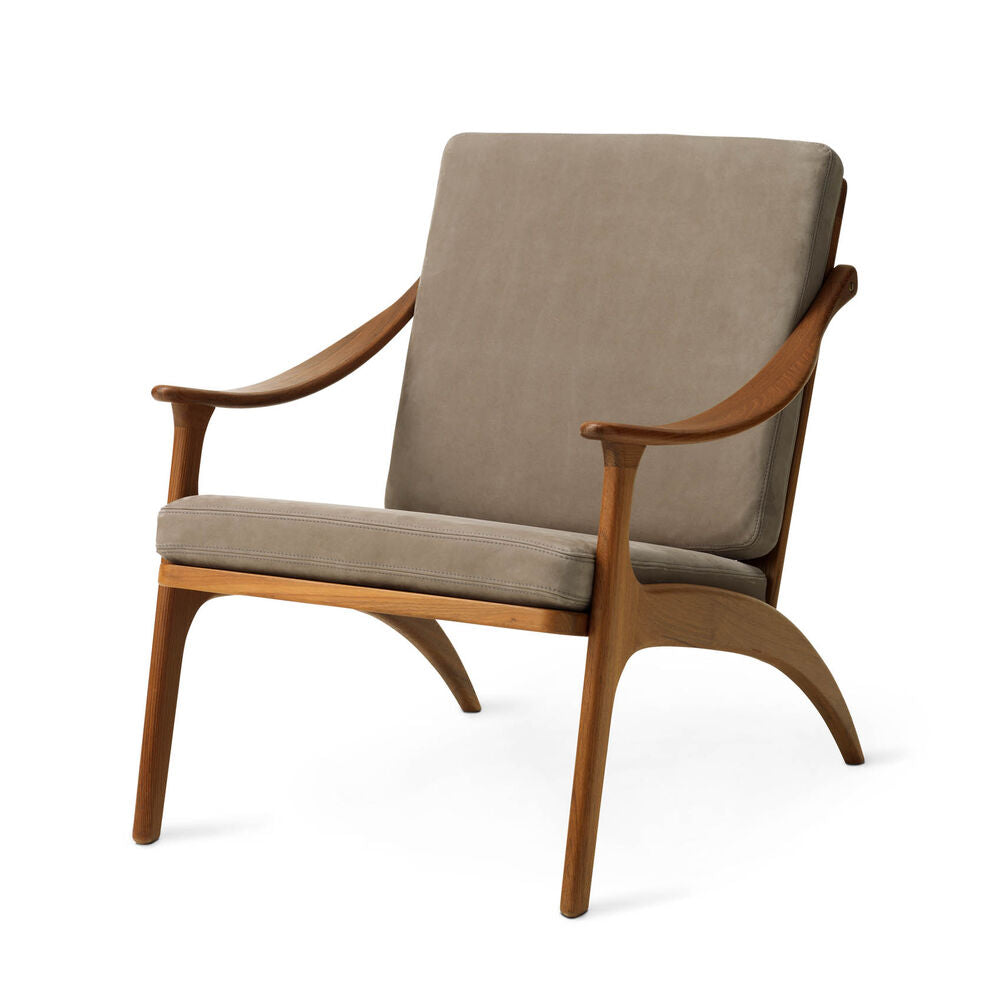LEAN BACK LOUNGE CHAIR - TEAK BY ARNE HOVMAND OLSEN - LEATHER
