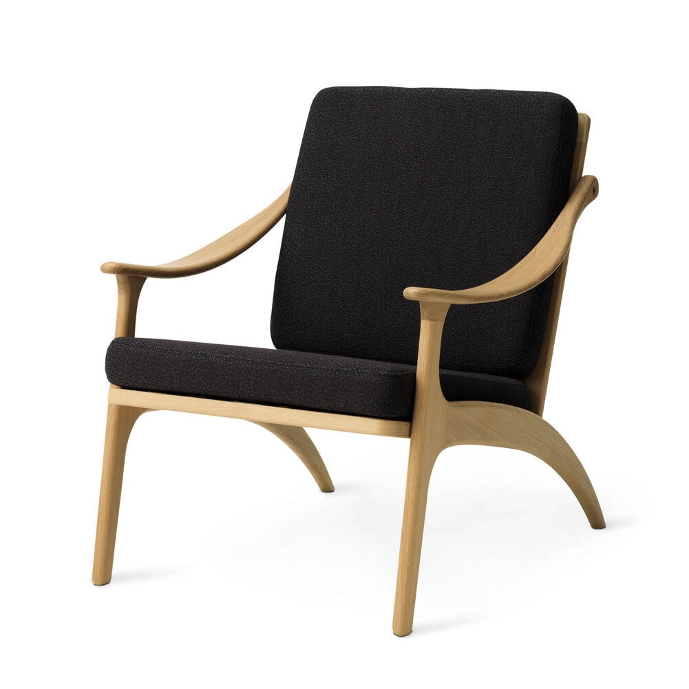 LEAN BACK LOUNGE CHAIR - OAK BY ARNE HOVMAND OLSEN - FABRIC