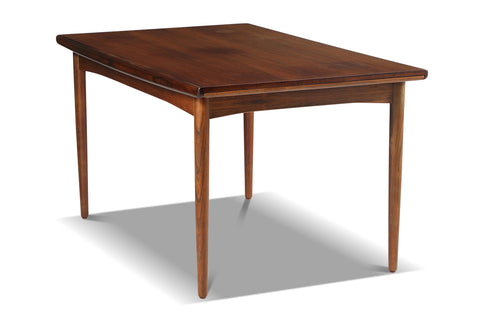 DANISH MODERN DRAW LEAF DINING TABLE IN ROSEWOOD