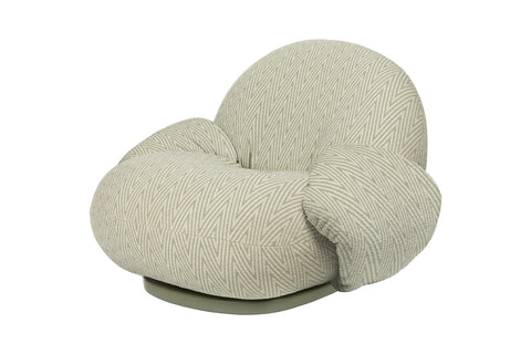 Pacha Lounge Chair with Armrest, Outdoor - Chevron Outdoor FR, Dedar
