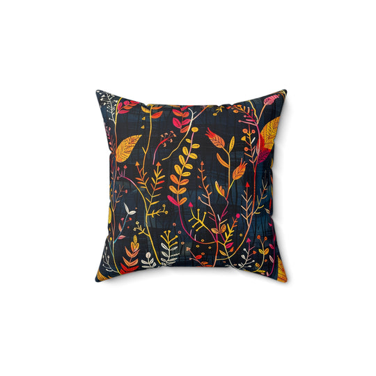 Tropisk Square Pillow - Deep Navy