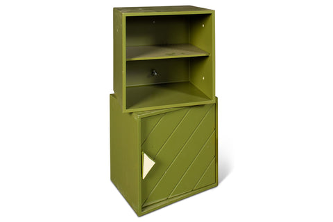 SET OF 10 SPACE AGE WALL MOUNTED STORAGE CABINETS