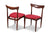 SET OF FOUR ORGANIC DINING CHAIRS IN AFROMOSIA BY H.W. KLEIN