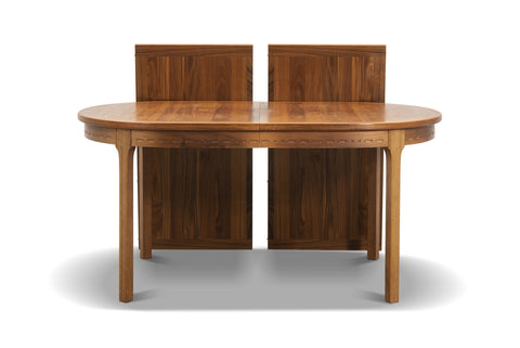 NILS JONSSON "RIMBO" DINING TABLE IN WALNUT WITH TWO LEAVES