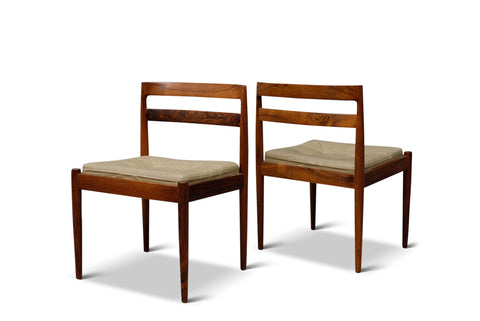 SET OF EIGHT ROSEWOOD DINING CHAIRS BY KAI KRISTIANSEN FOR MAGNUS OLESEN