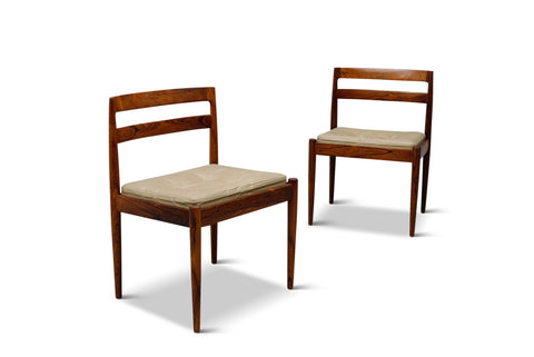SET OF EIGHT ROSEWOOD DINING CHAIRS BY KAI KRISTIANSEN FOR MAGNUS OLESEN