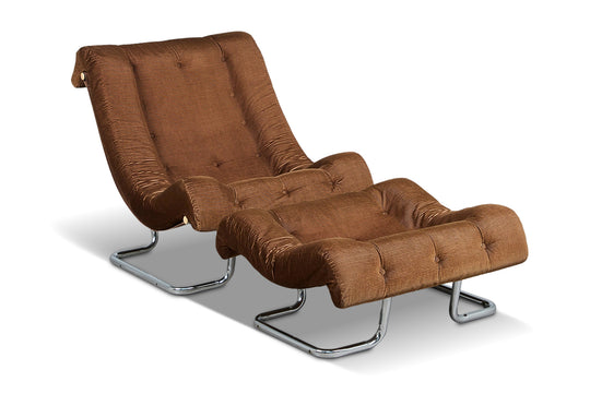"FORMULA" LOUNGE CHAIR AND OTTOMAN BY RUUD EKSTRAND & CHRISTER NORMAN
