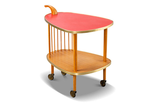 1950s FRENCH MID CENTURY BAR TROLLEY