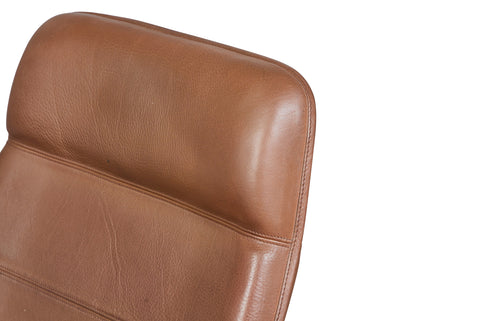 DE SEDE DS 50 SWIVEL LOUNGE CHAIR AND OTTOMAN IN BUFFALO LEATHER