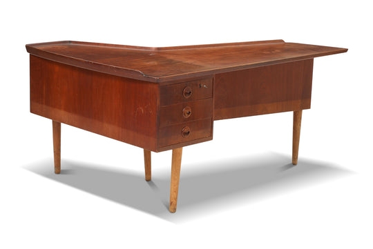 ATOMIC REVERSE BOOMERANG EXECUTIVE DESK WITH BAR