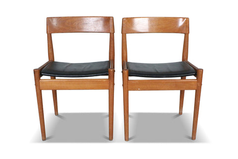 SET OF SIX PJ 3-2 TEAK DINING CHAIRS BY GRETE JALK