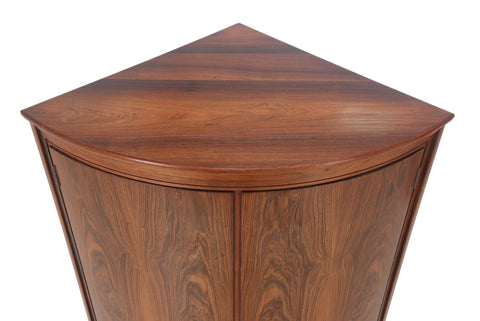 BOW FRONT CORNER UNIT IN BRAZILIAN ROSEWOOD