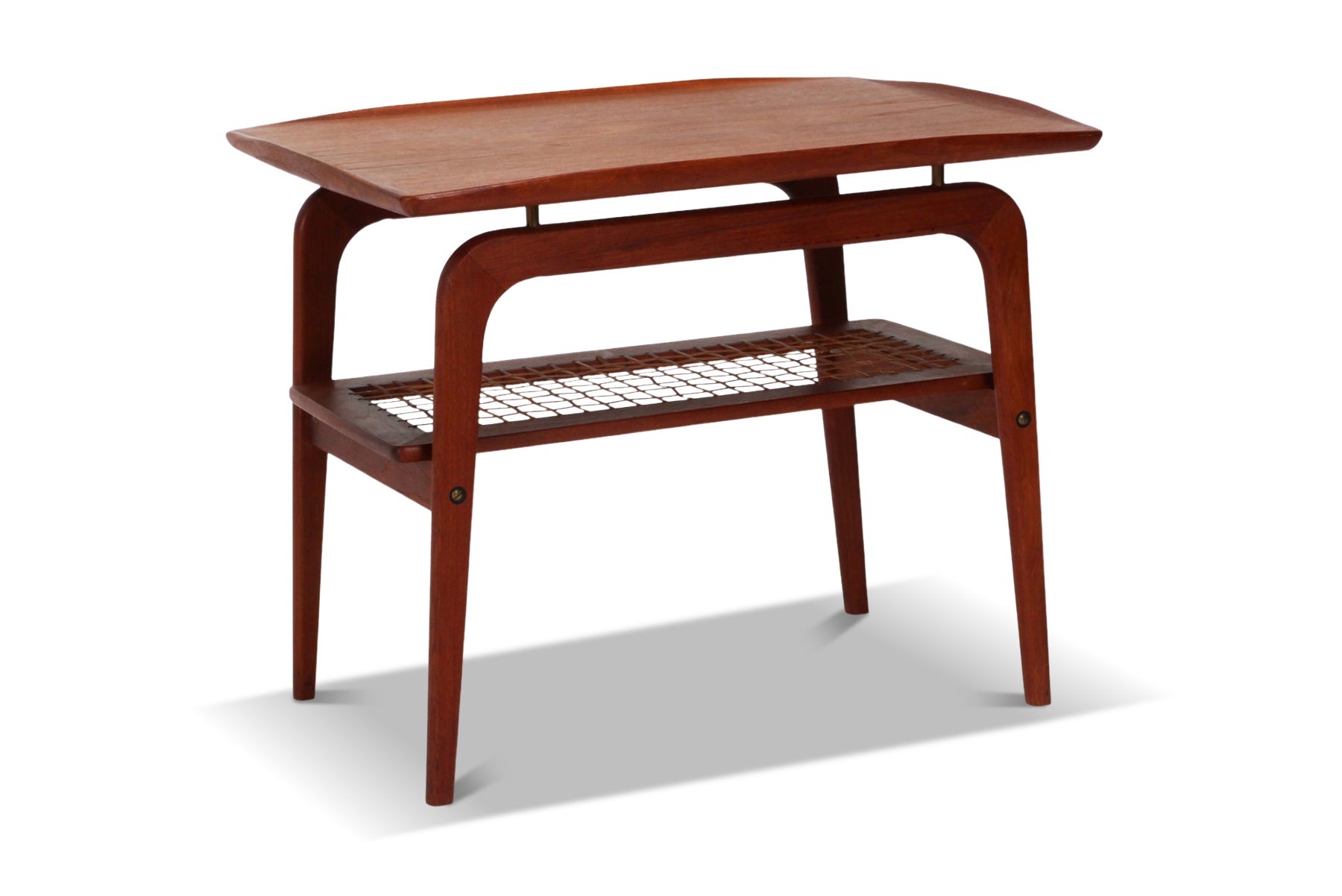 ARNE HOVMAND OLSEN FLOATING TOP SIDE TABLE IN TEAK