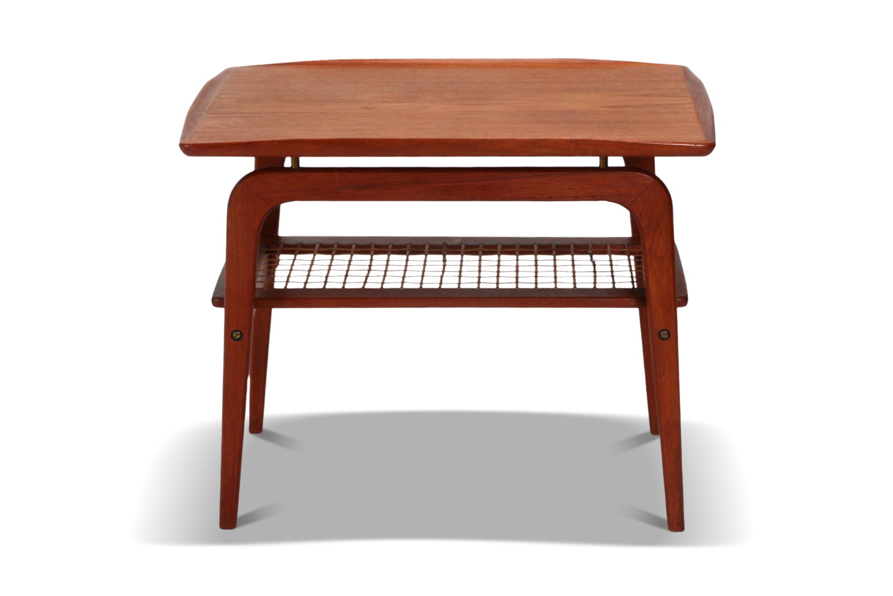 ARNE HOVMAND OLSEN FLOATING TOP SIDE TABLE IN TEAK