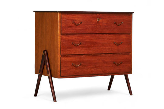 ATOMIC V-LEGGED GENTLEMANS CHEST IN TEAK