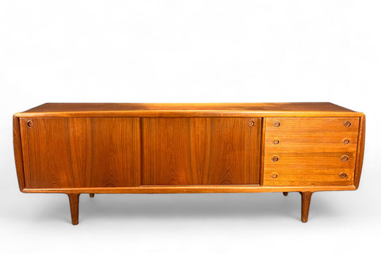 RARE LARGE TEAK CREDENZA BY H.P. HANSEN