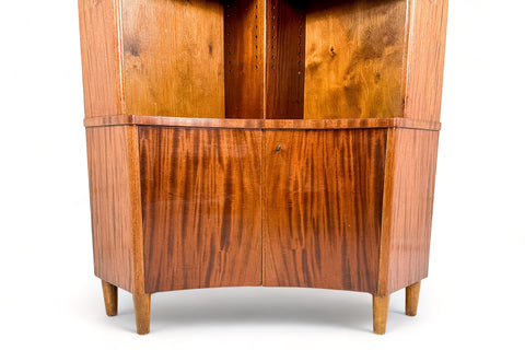 DOUBLE MID CENTURY CORNER BOOKCASE BY TRANAS