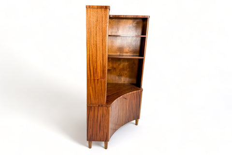 DOUBLE MID CENTURY CORNER BOOKCASE BY TRANAS