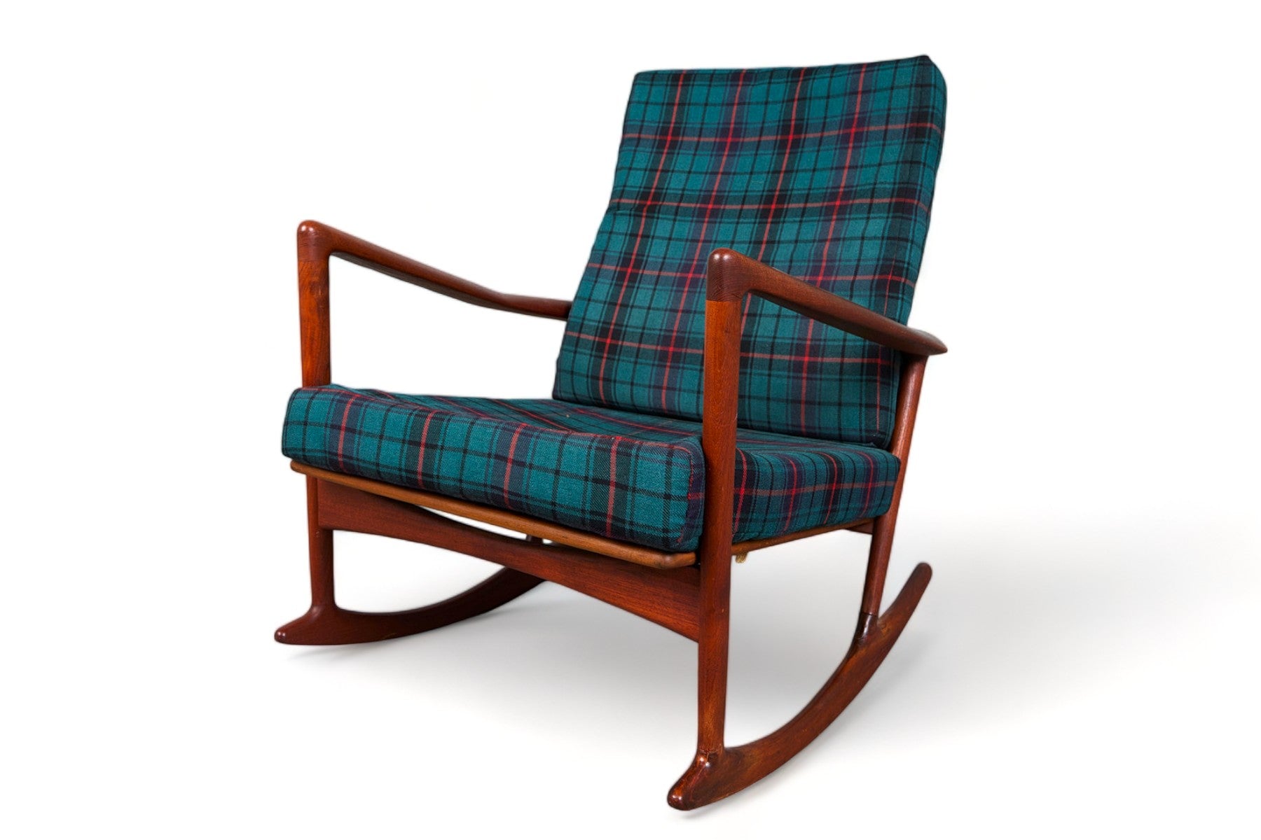 IB KOFOD LARSEN MODEL 650-15 ROCKING CHAIR IN TEAK