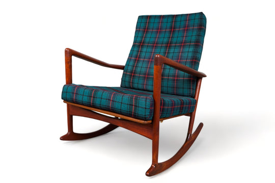 IB KOFOD LARSEN MODEL 650-15 ROCKING CHAIR IN TEAK