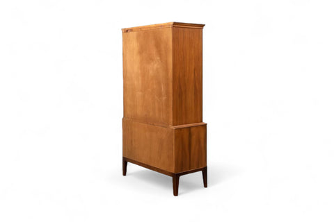 TALL MAHOGANY HAND CARVED CUPBOARD BY EUGEN HOGLUND