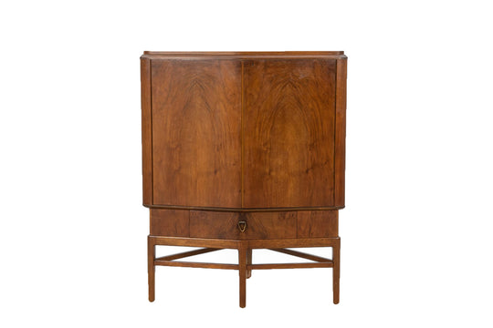 GEORG KOFOED CORNER BAR IN WALNUT + ZEBRANO