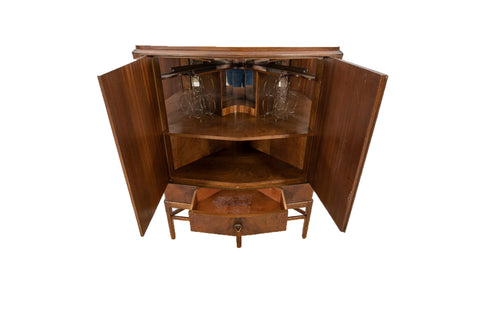 GEORG KOFOED CORNER BAR IN WALNUT + ZEBRANO
