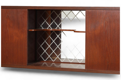 ATOMIC DOUBLE TIERED HIGH SIDEBOARD IN TEAK