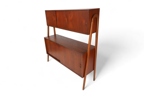 ATOMIC DOUBLE TIERED HIGH SIDEBOARD IN TEAK