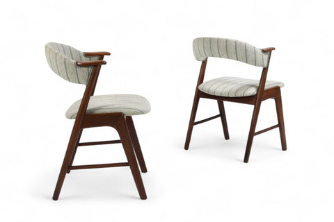 Kai Kristiansen Model 32 Chairs in Rosewood Back and Side VIew