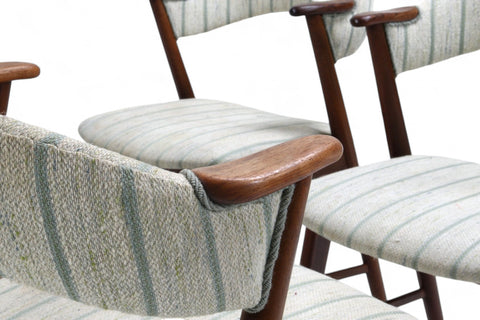 Kai Kristiansen Model 32 Chairs in Rosewood Armrests