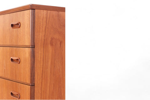 ARNE VODDER SIX DRAWER TEAK HIGHBOY DRESSER