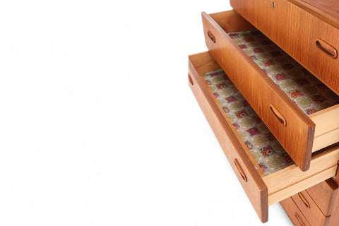 ARNE VODDER SIX DRAWER TEAK HIGHBOY DRESSER