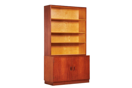 BØRGE MOGENSEN TEAK CUPBOARD WITH BOOKCASE HUTCH