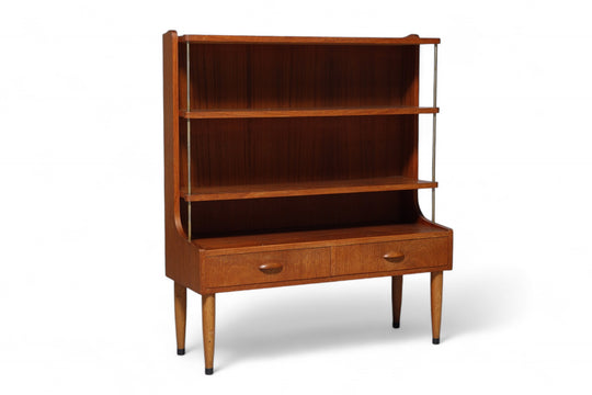 EDVARD VALENTINSEN MODEL 191 NARROW TEAK + OAK BOOKCASE