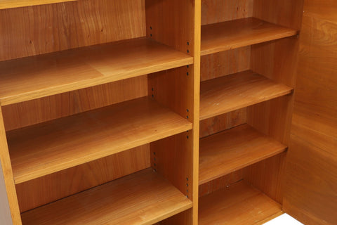 1940s INTARSA INLAY BOOKCASE IN ELM