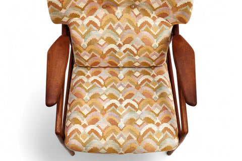 JOHN BONE RECLINING HIGHBACK LOUNGE CHAIR IN TEAK