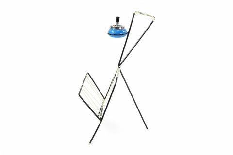 1950s ATOMIIC MAGAZINE RACK WITH ASHTRAY