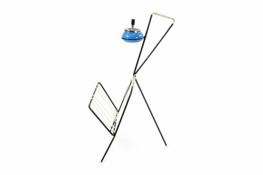1950s ATOMIIC MAGAZINE RACK WITH ASHTRAY