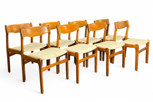 SET OF EIGHT ERIK BUCH DINING CHAIRS IN TEAK