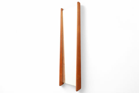 DANISH MODERN TEAK FRAMED WALL MIRROR
