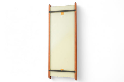 DANISH MODERN TEAK FRAMED WALL MIRROR