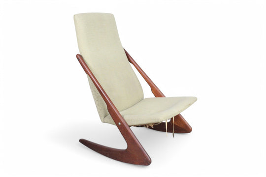 RARE MOGENS KOLD "BOOMERANG" ROCKING CHAIR IN TEAK #2