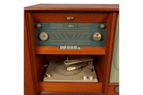 1950s PHILIPS RADIO / TV / RECORD PLAYER IN TEAK