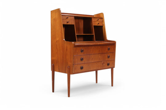 1960s ATOMIC DANISH SECRETARY DESK IN TEAK