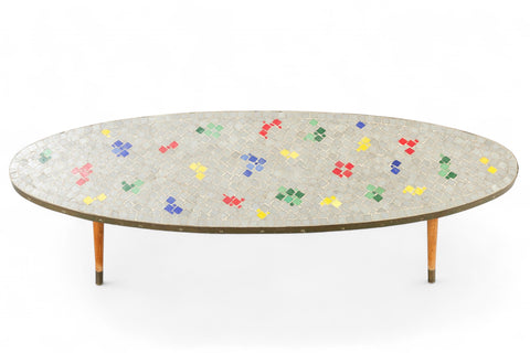 1950s MOSAIC COFFEE TABLE / FLOWER BENCH
