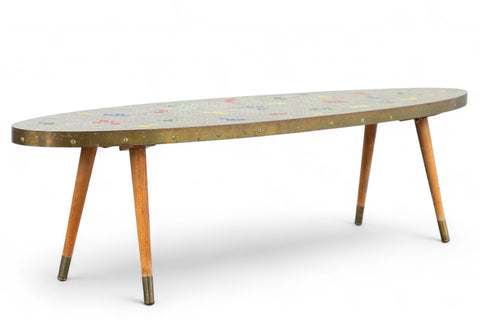 1950s MOSAIC COFFEE TABLE / FLOWER BENCH