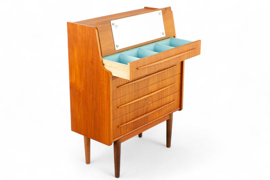 DANISH MODERN SECRETARY DESK / VANITY IN TEAK