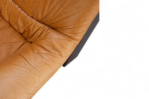 1970s MAISON REGAIN LOUNGE CHAIR IN COGNAC LEATHER
